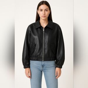 09Women Vegan Leather Jacket 1x plus size